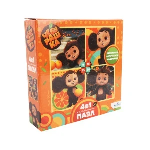 Фото для Пазл Чебурашка Развиваем логическое мышление 4в1