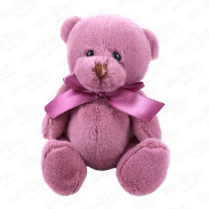 Фото для Игрушка мягкая Lanson Toys Мишка лиловый текстиль 14,5см