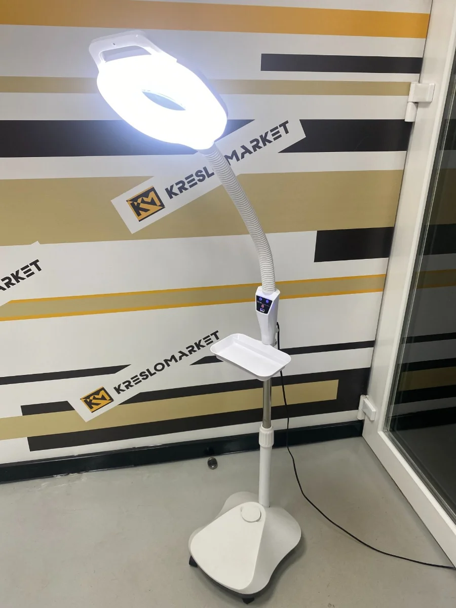 Лампа лупа LED Телескопический штатив USB,диммер,Н-27