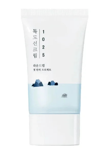 Фото для Round Lab Dokdo Sunscreen SPF50+PA++++ / Солнцезащитный крем для проблемной кожи с морской водо