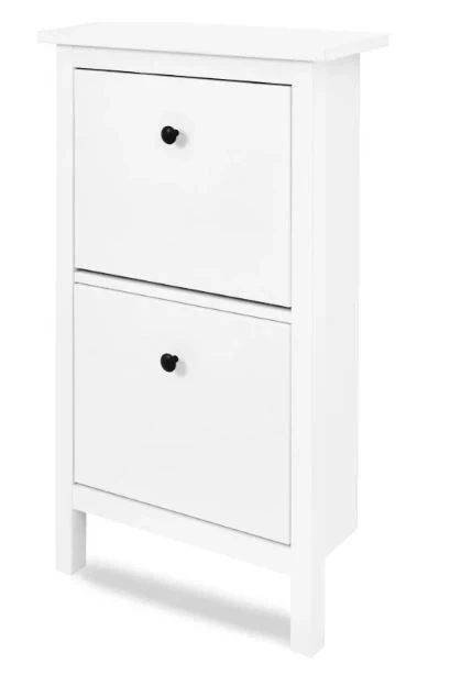 Фото для КЫМОР Тумба для обуви с 2 отделениями, белый. 59х101х22см