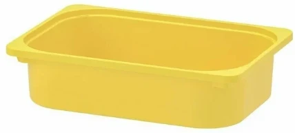 Фото для ФОРВАРИНГСЛАДА ГУЛ Коробка для хранения, желтый. 42х30х10см (Аналог ТРУФАСТ)