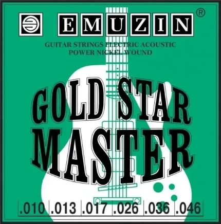 Фото для Струны для электрогитары Emuzin 6ГСМ-03 Gold Star Master 10-46, Emuzin (Емузин)