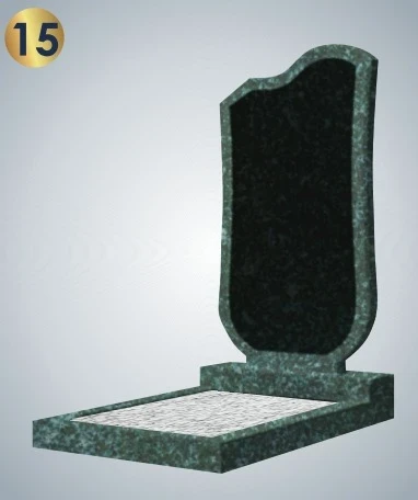 Фото для №15 Памятник из зеленого гранита с чёрной вставкой