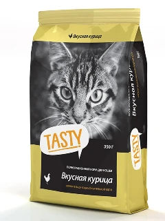 Фото для Tasty корм сухой д/взр. кош. с курицей , пп, 350гр 1/18