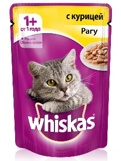 Фото для Whiskas(ВИСКАС) пауч рагу КУРИЦА 75 грамм