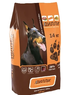Корм сухой д/собак ДИЛЛИ для активных собак 14кг