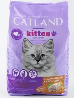 Catland сухой корм для котят с домашней курочкой - 1,3 кг
