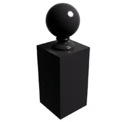 Ритаульный шар из черного мрамора